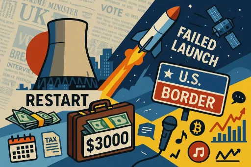 Hawk’s Monday Brief: U.S. eyes $3,000 self-deportation offer, Japan readies world’s largest nuclear plant restart, and a tough day for rockets