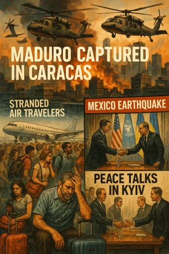 Hawk’s Friday Brief: U.S. seizes Maduro in Caracas, holiday air chaos ripples across Caribbean; Mexico quake kills 2; Kyiv hosts peace push