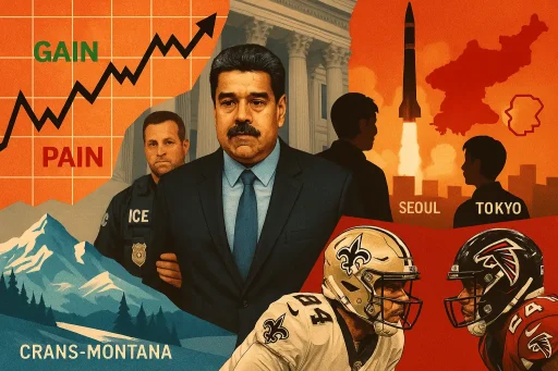 Hawk’s Monday Brief: Markets weigh “gain vs. pain” in 2026, new Maduro custody images surface, North Korea’s launch rattles neighbors, and NFC South comes down to Saints–Falcons