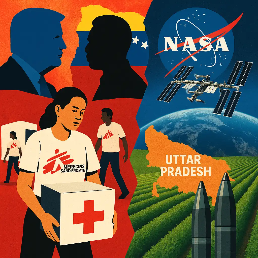 Hawk’s Friday Brief: Global alarm over Venezuela incursion; MSF blasts Israel narrative; NASA sets ISS update; India touts ramjet artillery and UP’s $1tn agro push