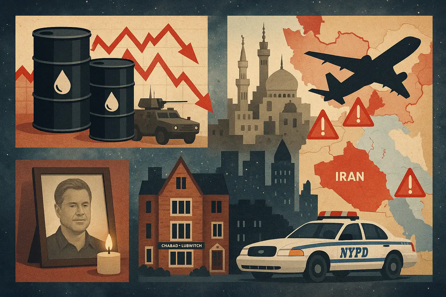 Hawk’s Tuesday Brief: Iran timeline talk jolts oil and markets; Canada issues travel warning; NYC Chabad crash charge; Eric Dane cause confirmed