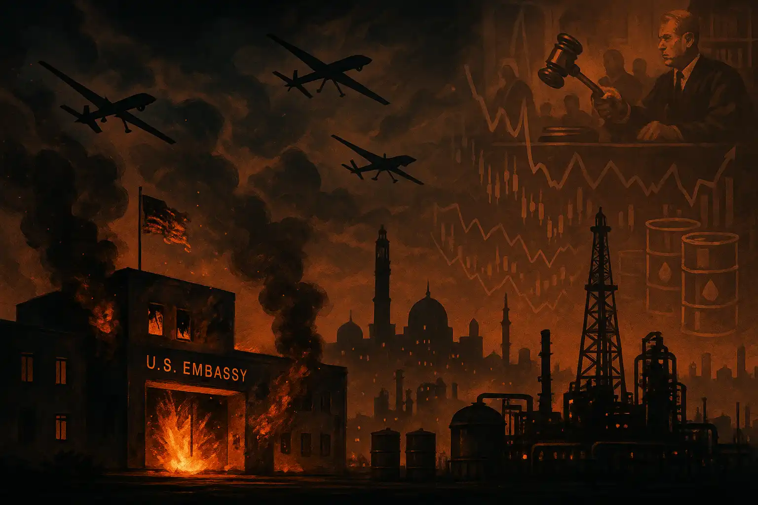 Hawk’s Wednesday Brief: Drones hit U.S. embassy site as ‘Epic Fury’ enters Day 3; markets brace for oil shock; Georgia father convicted in school shooting case