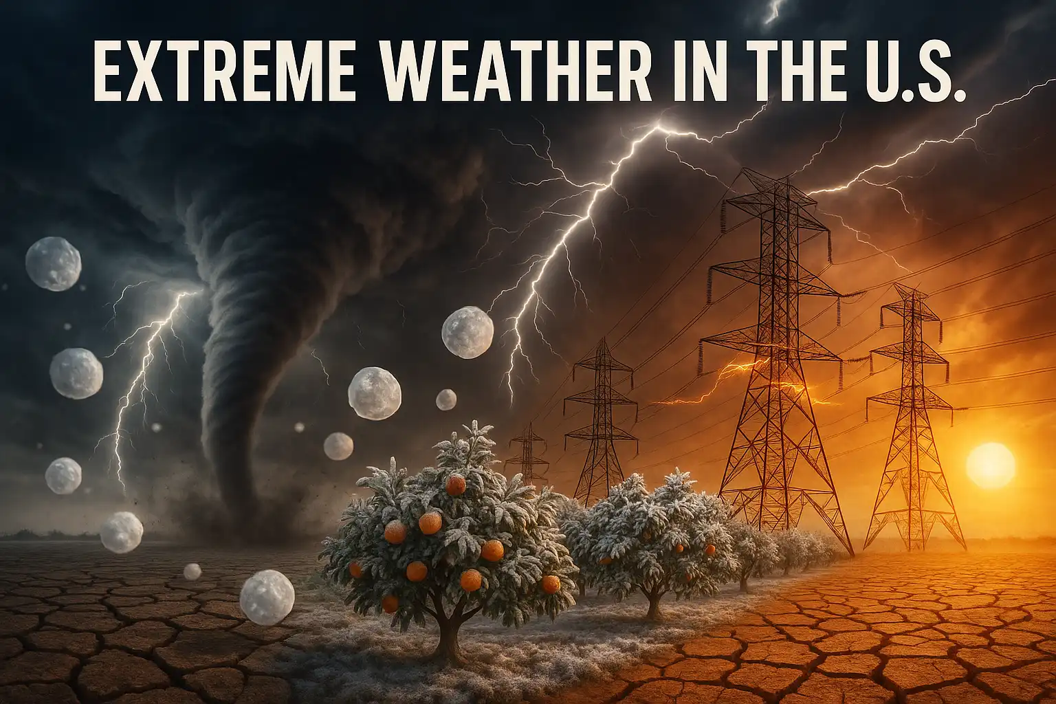 Extreme Weather Strikes the U.S.: Tornado Outbreak, Power Grid Challenges, Winter Disaster Aid, and the Growing Risks of Compound Heatwaves