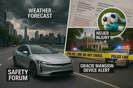 Hawk’s Sunday Brief: U.S. convenes self‑driving safety summit; ‘suspicious devices’ at Gracie Mansion; Neuer sidelined again; NYC eyes skies