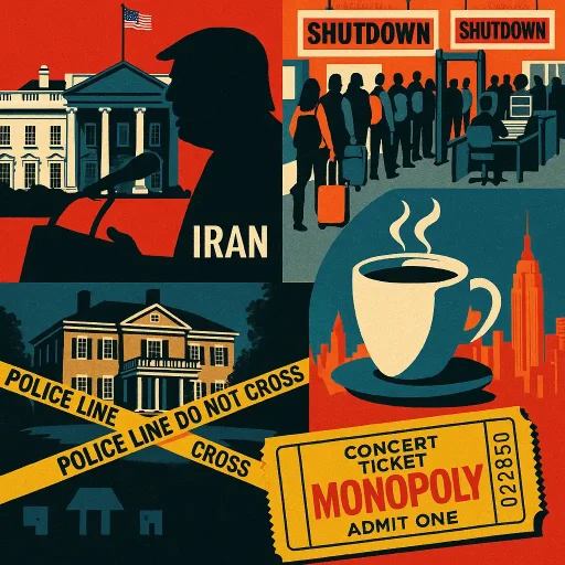 Hawk’s Tuesday Brief: Trump vows Iran war ‘over very soon’; TSA lines swell in shutdown; DOJ–Live Nation strike deal; Gracie Mansion IED suspects walk