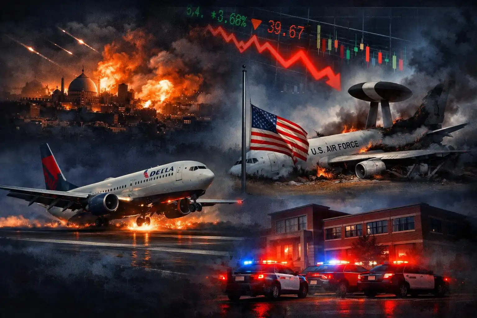 Hawk’s Tuesday Brief: Blasts in Iran, U.S. radar jet lost, Delta emergency landing, and a Texas school shooting