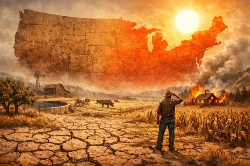 Record Drought and Heatwaves Elevate Fire and Food Security Risks Across the U.S.