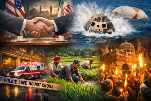 Hawk’s Weekend Brief: U.S.–Iran talks under strain, Artemis II’s ‘super splash,’ NYC machete attack, India’s agri vow, and Jerusalem’s Holy Fire