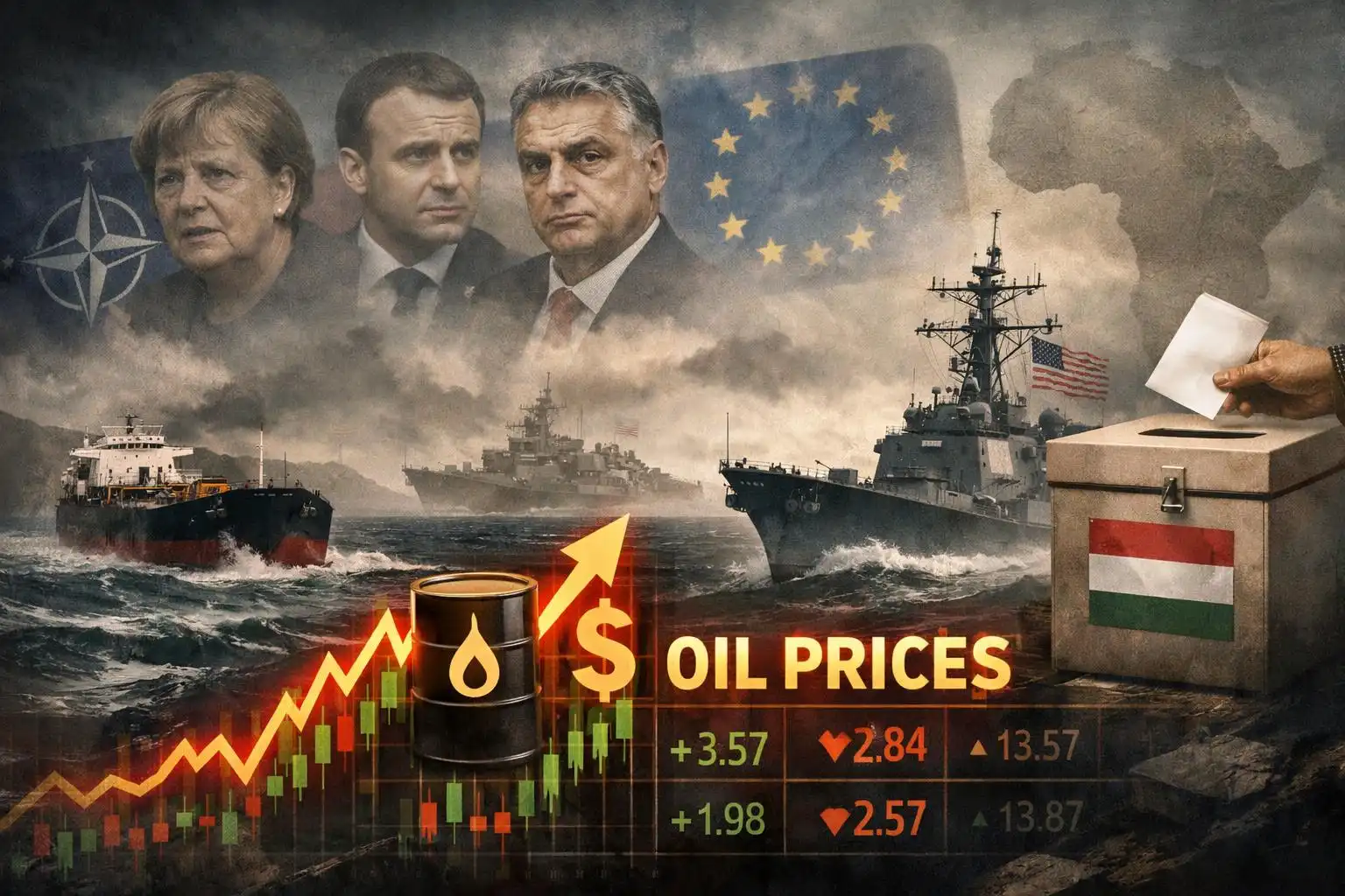 Hawk’s Monday Brief: Iran talks collapse, U.S. port blockade looms, oil jumps; NATO allies brace; Africa feels Hormuz pinch; Hungary votes