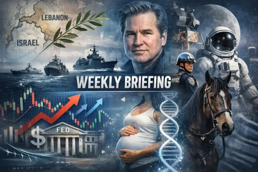 Hawk’s Saturday Brief: Fragile calm on Israel–Lebanon front, Hormuz squeeze persists, Fed flags war drag—and culture notes from Val Kilmer to surrogacy at 40