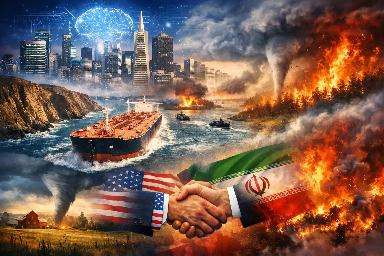 Hawk’s Saturday Brief: Tech trims in AI’s boom, Hormuz’s hard reset, Iran talks inch on, and U.S. weather turns violent