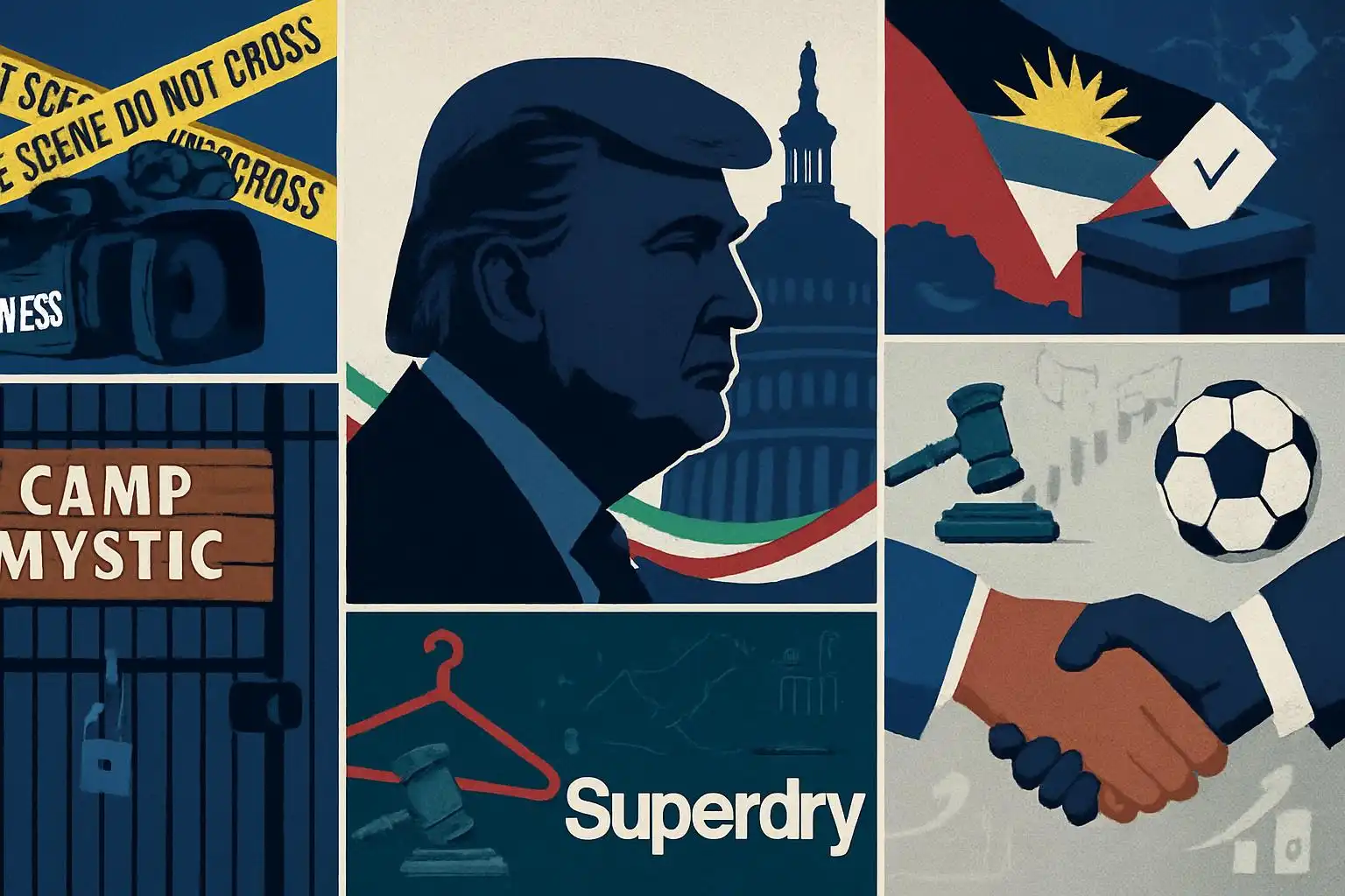 Hawk’s Saturday Brief: Trump says Iran war is “over” as disapproval surges; WHCD shooting video released; Camp Mystic halts reopening; Antigua’s Browne wins; USL lands CBA; Superdry cofounder convicted