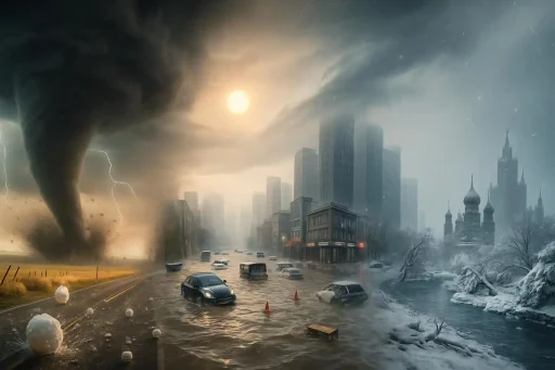 Spring 2026 Extreme Weather: Giant Hail, Midwest Tornadoes, Surging Floods, and Global Climate Signals