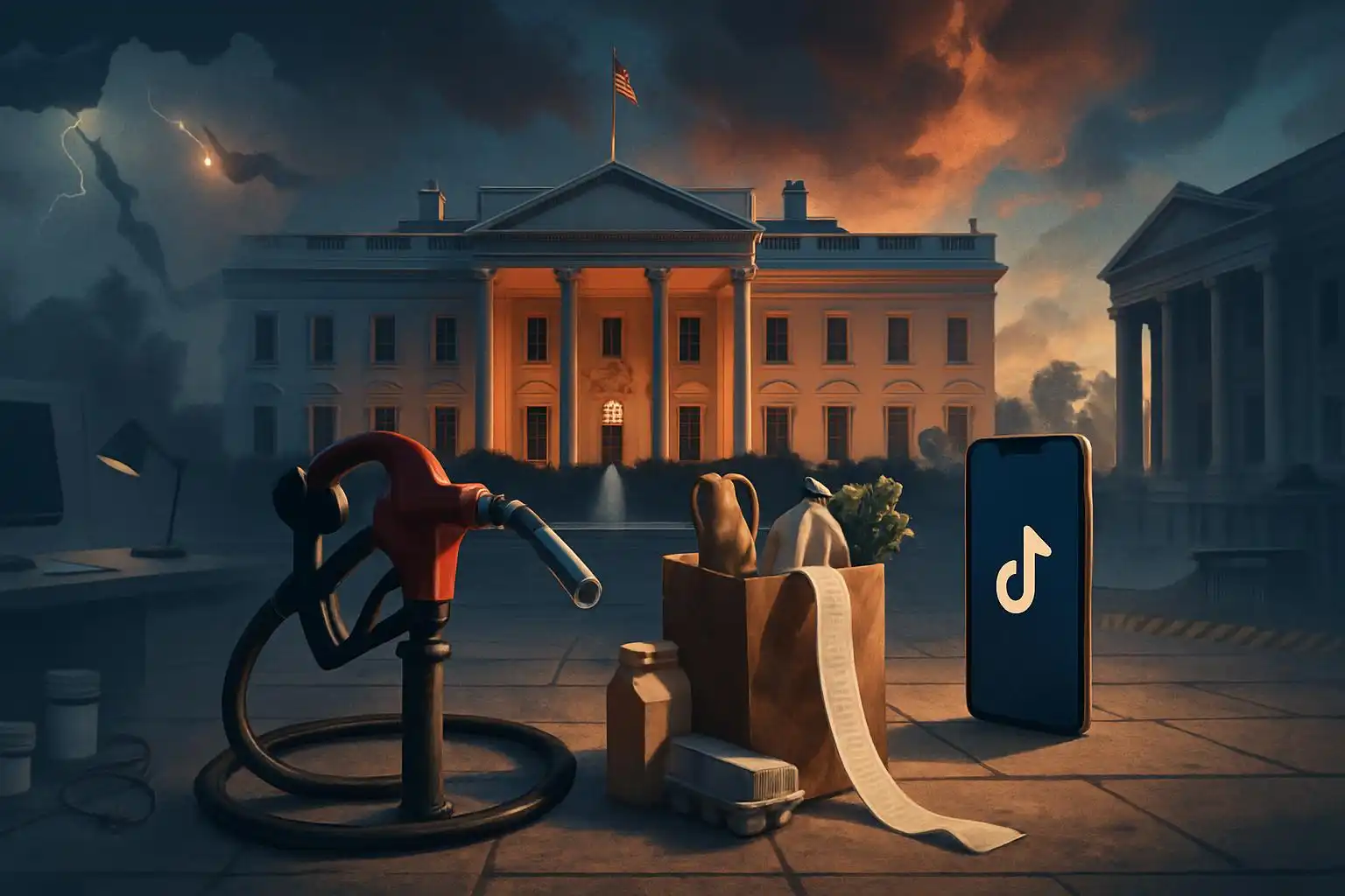 Hawk’s Tuesday Brief: Trump’s Iran calculus collides with kitchen‑table costs; FDA chief exits; TikTok fights EU label; cruise passenger speaks from quarantine