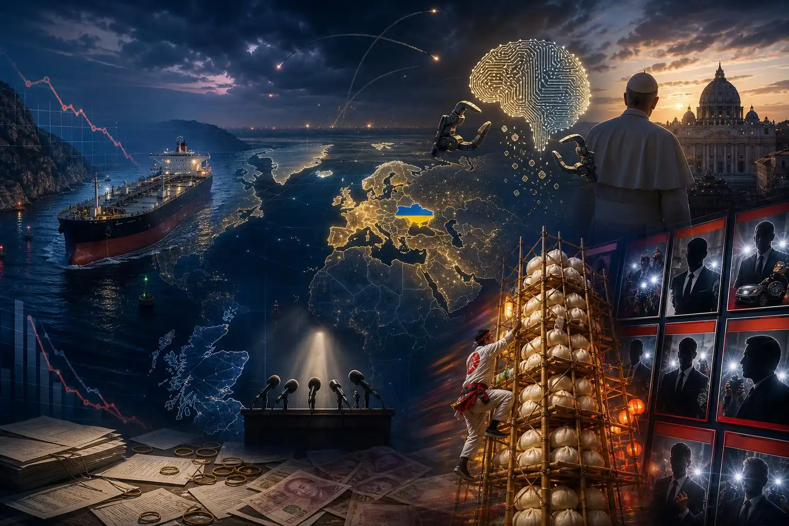 Hawk’s Monday Brief: Russia’s heaviest strike this year jolts Europe; Iran talks creep forward as oil eases; Pope urges AI ‘disarmament’; SNP scandal plea; Hong Kong bun race; CEOs go tabloid