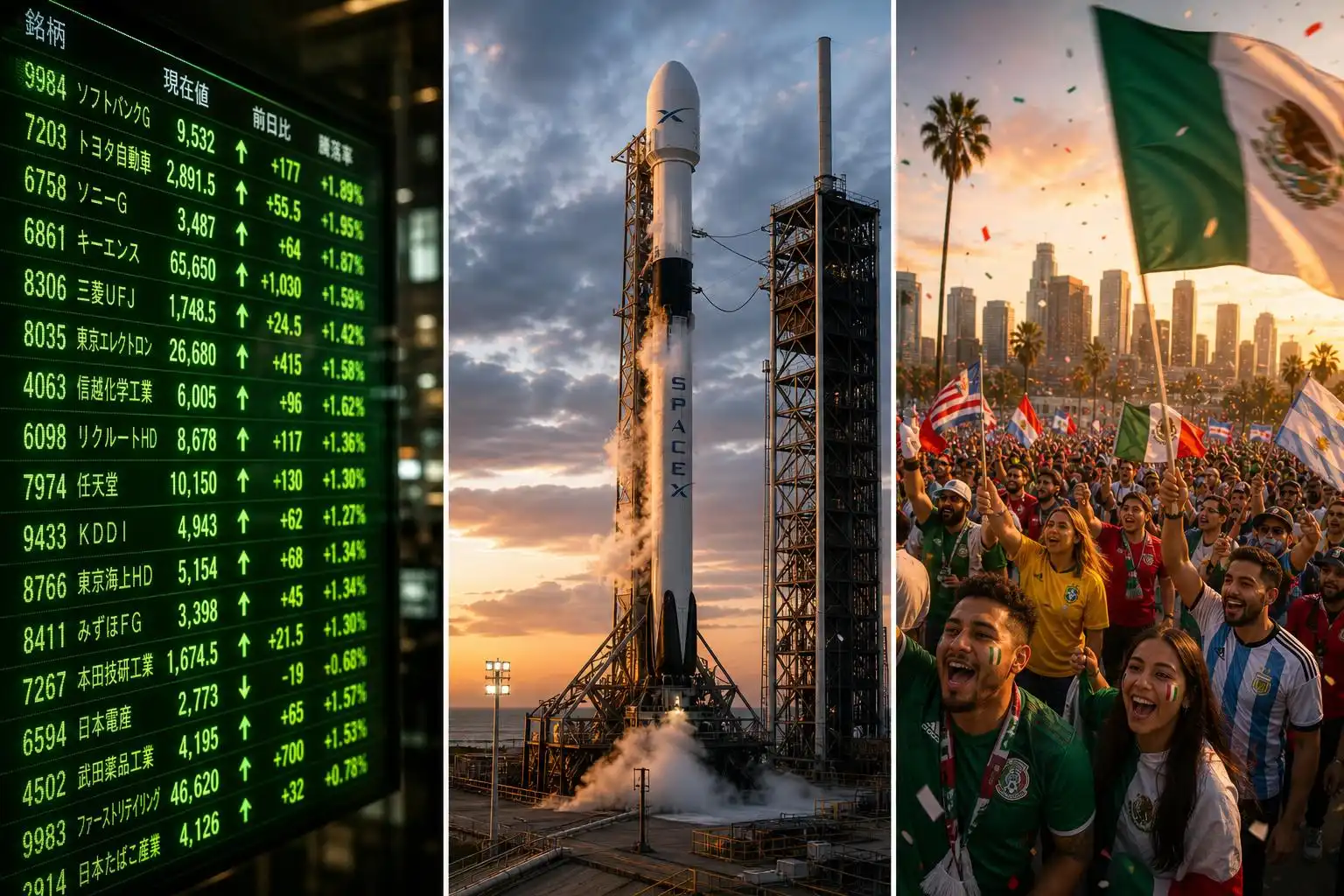 Markets pop on Iran‑talks optimism, SpaceX’s IPO moment, and the World Cup’s U.S. kickoff