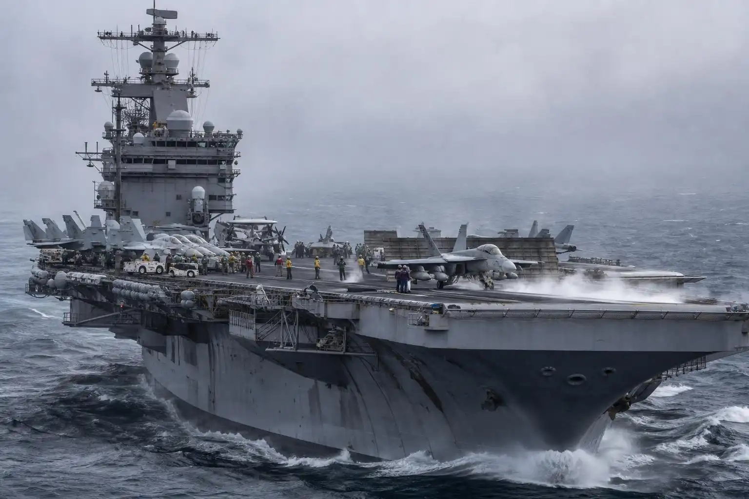 Hawk’s Brief: Carrier strain and Gaza diplomacy; Ukraine’s largest strike; Ceuta arrests; Lebanon ends death penalty; India’s sun probe